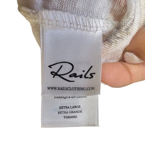 Rails CARA PRINTED TEE WHITE PINAS Size XL Brand New - Picture 5 of 14